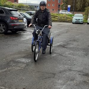 Chris cycling